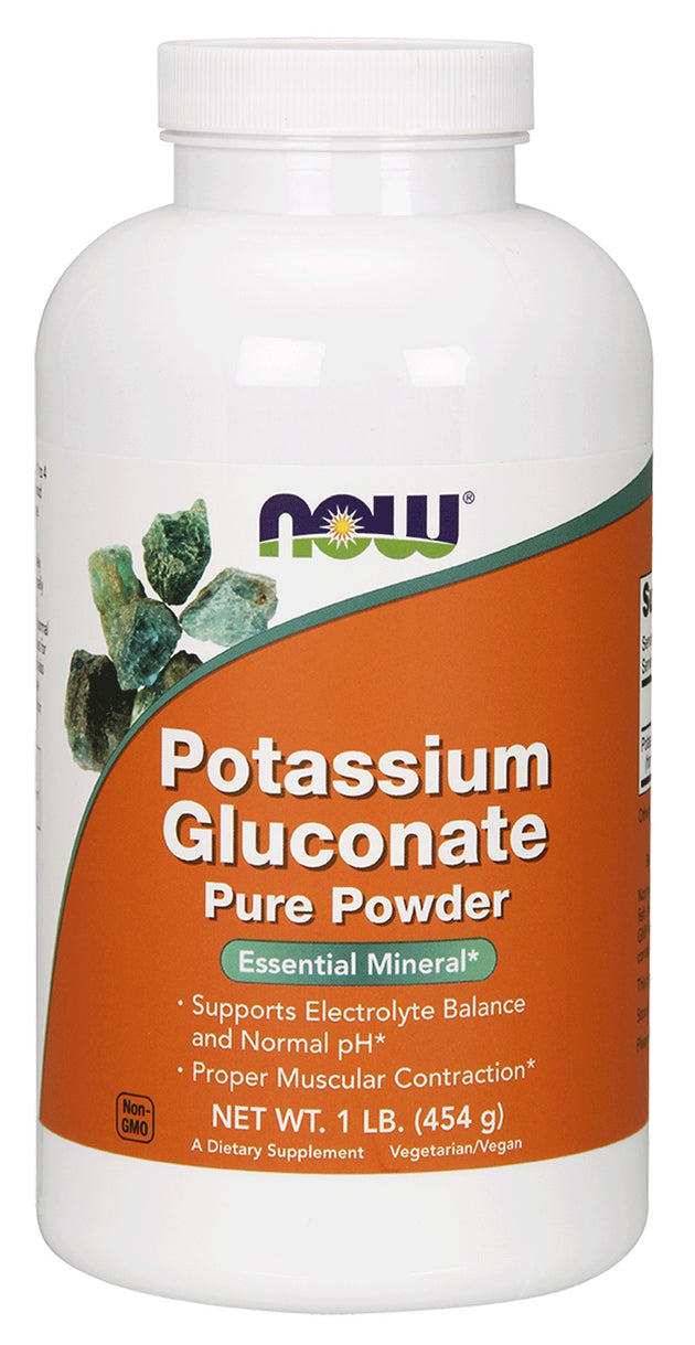 Potassium Gluconate Powder, 1 lb. , Brand_NOW Foods Form_Powder Size_1 Lbs