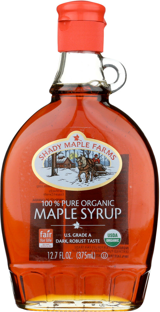 100% Pure Organic Maple Syrup, 12.7 Fl Oz (375 mL) Syrup , Brand_Shady Maple Farms Form_Syrup Size_12.7 Fl Oz