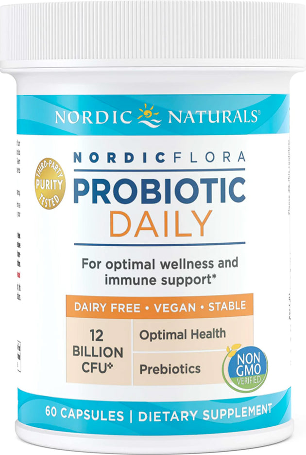 Nordic Flora Probiotic Daily, 12 Billion CFU, 60 Capsules ,