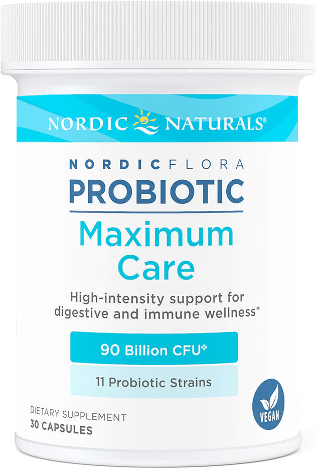 Nordic Flora Probiotic Maximum Care, 90 Billion CFU, 30 Capsules ,