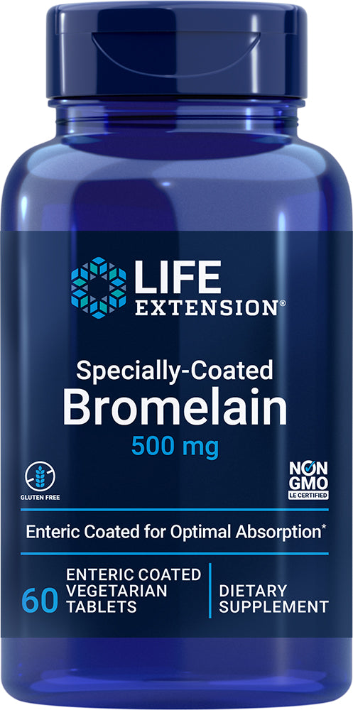 Specially-Coated Bromelain, 60 Enteric-Coated Vegetarian Tablets ,