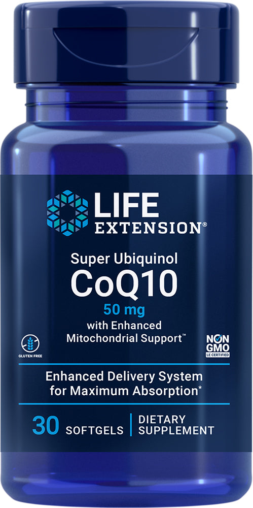 Super Ubiquinol CoQ10 with Enhanced Mitochondrial Support, 30 Softgels , Brand_Life Extension Form_Softgels Size_30 Softgels