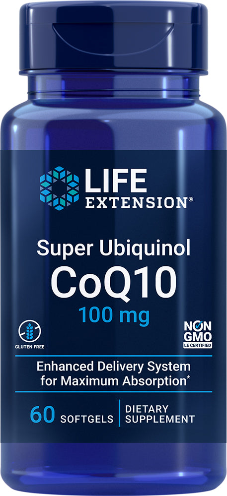 Super Ubiquinol CoQ10 100 mg, 60 Softgels , Brand_Life Extension Potency_100 mg Size_60 Softgels