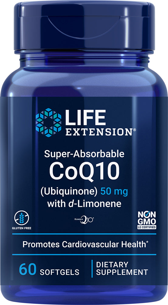 Super-Absorbable CoQ10 (Ubiquinone) with d-Limonene, 60 Softgels ,