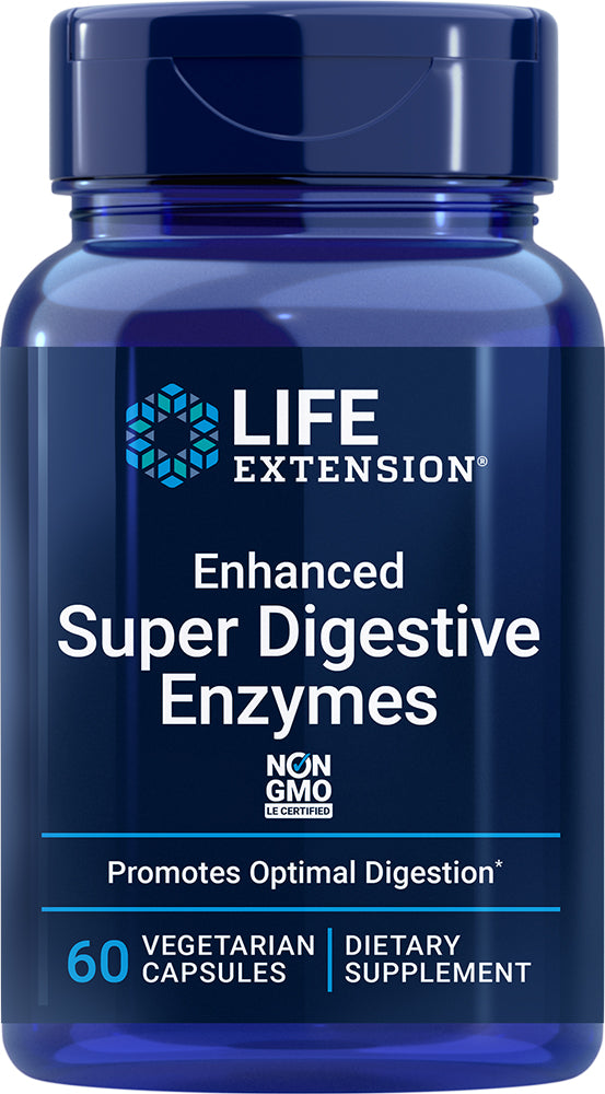 Enhanced Super Digestive Enzyme, 60 Vegetarian Capsules , Brand_Life Extension Form_Vegetarian Capsules Size_60 Caps