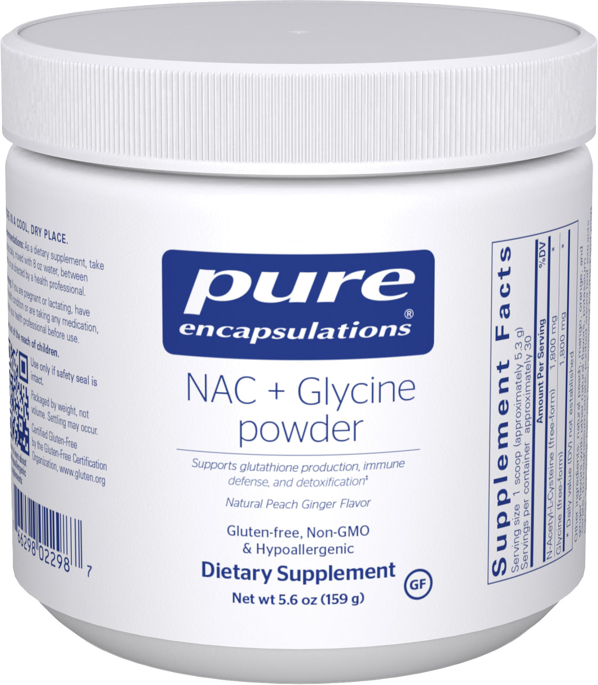 NAC + Glycine Powder, 5.6 Oz (159g) Powder , powder