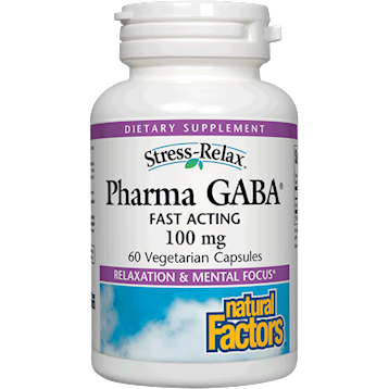 Stress-Relax Pharma GABA, 100 mg, 60 Vegetarian Capsules ,