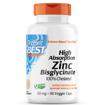 High Absorp Zinc Bisglycinate, 90 vegcaps , Brand_Doctor's Best