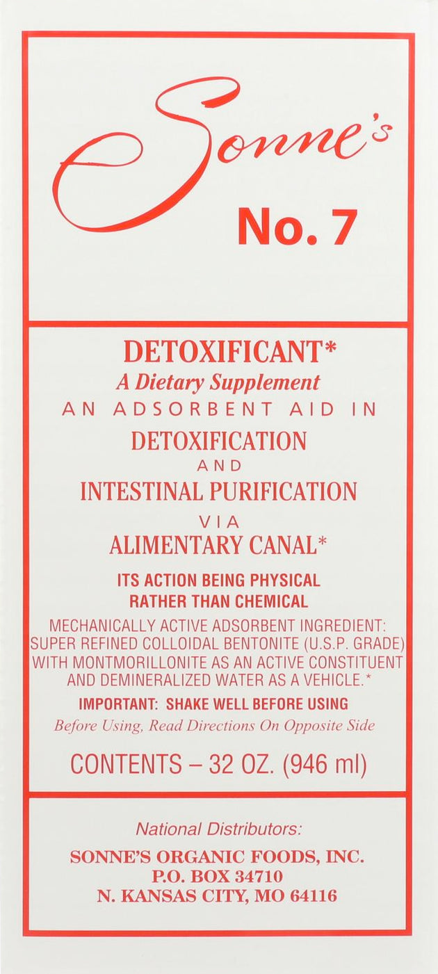 No. 7 Detoxificant, 32 Oz (946 mL) Liquid , Brand_Sonnes Form_Liquid Size_32 Oz
