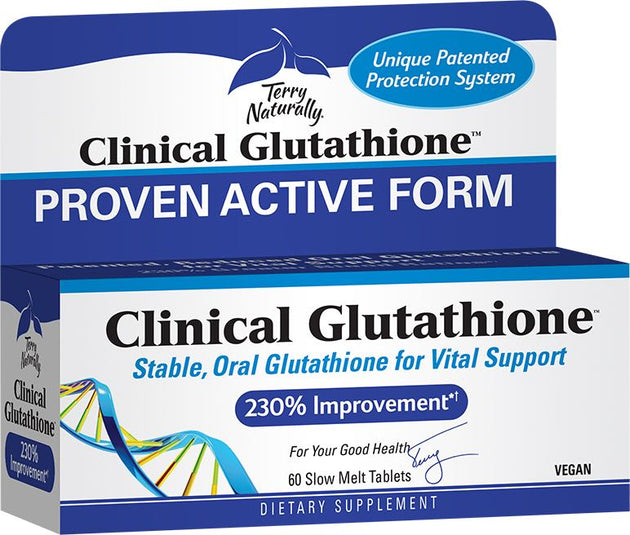 Terry Naturally Clinical Glutatione, 60 Slow MeltTablets , Brand_Europharma Form_Slow MeltTablets Size_60 Tabs