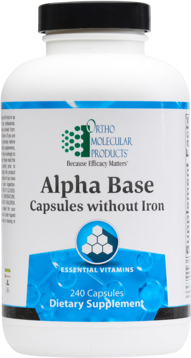 Alpha Base Capsules without Iron, 240 Capsules , Brand_Ortho Molecular Form_Capsules Requires Consultation Size_240 Caps