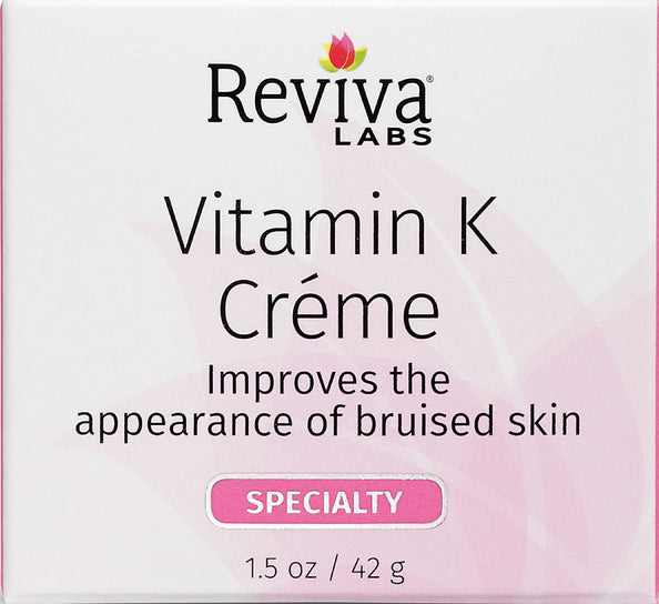 Vitamin K Créme Improves the Appearance of Bruised Skin, 1.5 Oz (42 g) Cream , Brand_Reviva Form_Cream Size_1.5 Oz