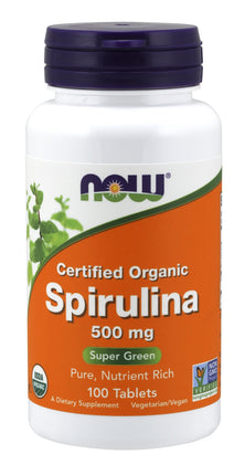Spirulina 500 mg Tablets , Brand_NOW Foods Form_Tablets Potency_500 mg Size_200 Tabs