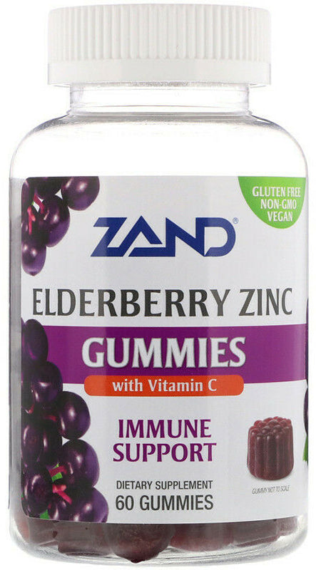 Elderberry Zinc Gummies with Vitamin C, 60 Gummies , Brand_Zand Form_Gummies Size_60 Gummies