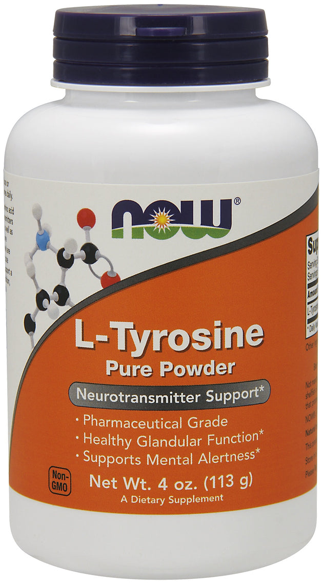 L-Tyrosine Powder, 4 oz. , Brand_NOW Foods Form_Powder Size_4 Oz