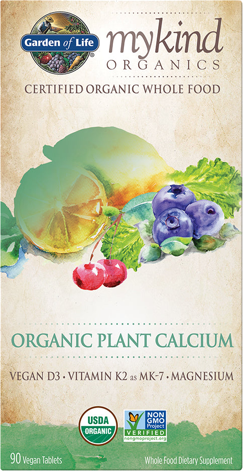 mykind Organics Organic Plant Calcium, 180 Tablets , Brand_Garden of Life Form_Tablets Size_180 Tabs