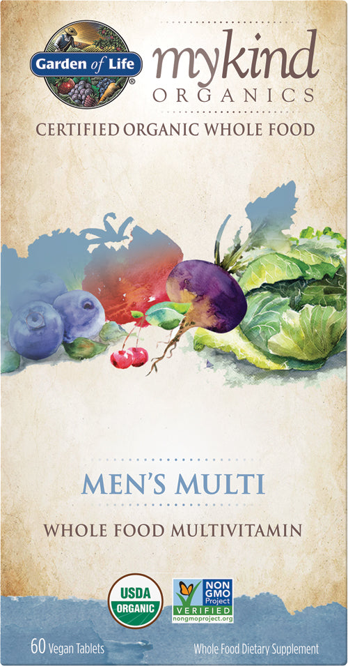 mykind Organics Men's Multi, 60 Vegan Tablets , Brand_Garden of Life Form_Vegan Tablets Size_60 Tabs tabs