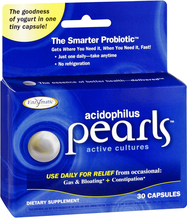 Acidophilus Pearls™, 30 Capsules , Brand_Enzymatic Therapy Form_Capsules Size_30 Caps