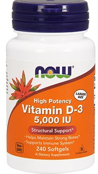 Vitamin D-3 5000 IU 240 softgels ,