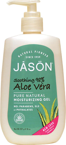 Soothing 98% Aloe Vera Pure Natural Moisturizing Gel, 8 Fl Oz , Brand_Jason Natural Products Form_Gel Size_8 Fl Oz