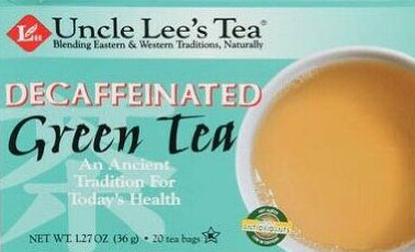 Decaffeinated Green Tea, 20 Tea Bags , Brand_Uncle Lee's Tea Form_Tea Bags Size_20 Count