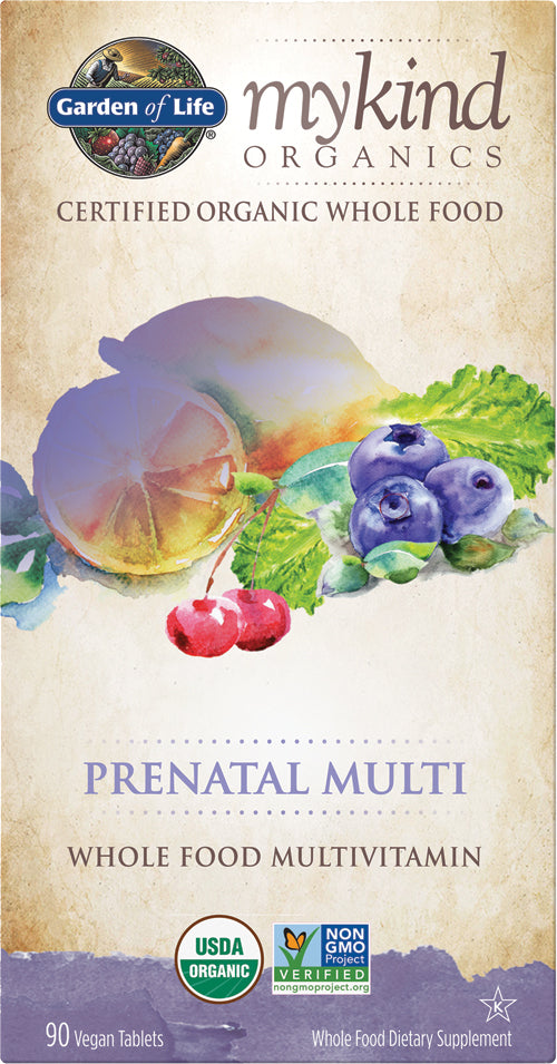 mykind Organics Prenatal Multi, 180 Vegan Tablets , Brand_Garden of Life Form_Vegan Tablets Size_180 Tabs tabs