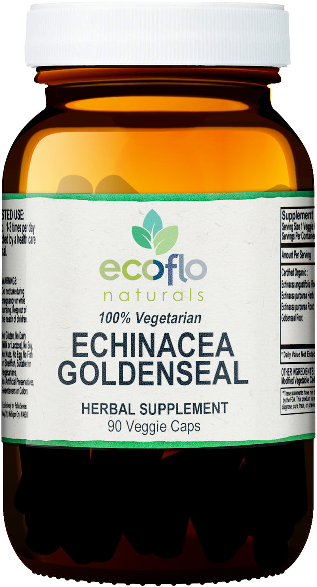 Echinacea Goldenseal, 90 Capsules , BOGO Mix and Match BOGO Sale Brand_Ecoflo Naturals Ecoflo Immune Product Form_Capsules Size_90 Caps