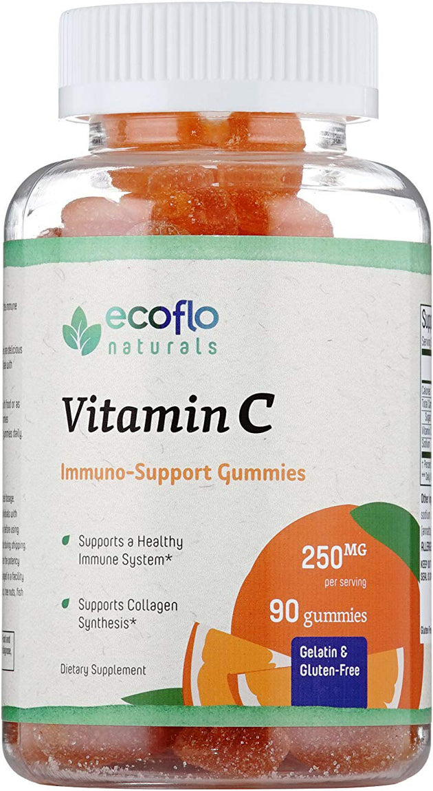Vitamin C Gummies, 90 Gummies , BOGO Mix and Match BOGO Sale Brand_Ecoflo Naturals Form_Gummies Size_90 Count