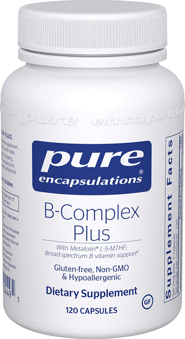 B-Complex Plus, 60 Capsules , Brand_Pure Encapsulations Form_Capsules Not Emersons Size_120 Caps