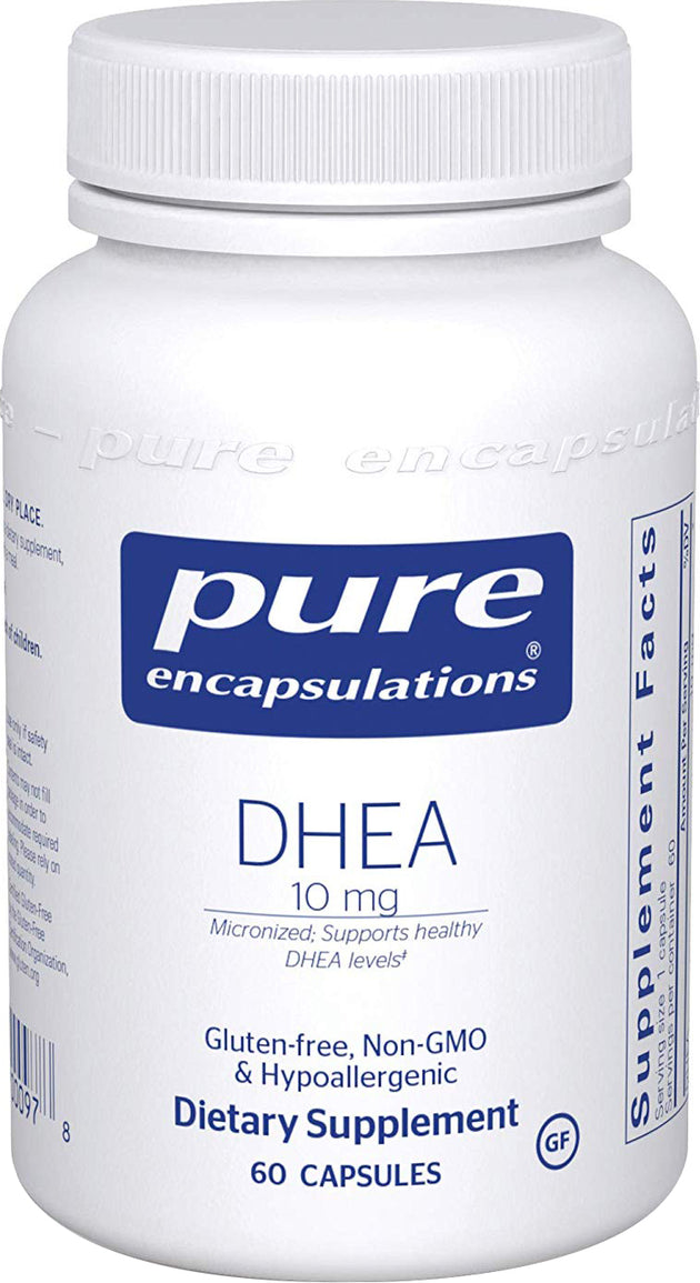 DHEA (Dehydroepiandrosterone) 10 mg, 60 Capsules , Brand_Pure Encapsulations Not Emersons Potency_10 mg Size_60 Caps
