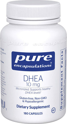 DHEA (Dehydroepiandrosterone) 10 mg, 180 Capsules , Brand_Pure Encapsulations Not Emersons Potency_10 mg Size_180 Caps