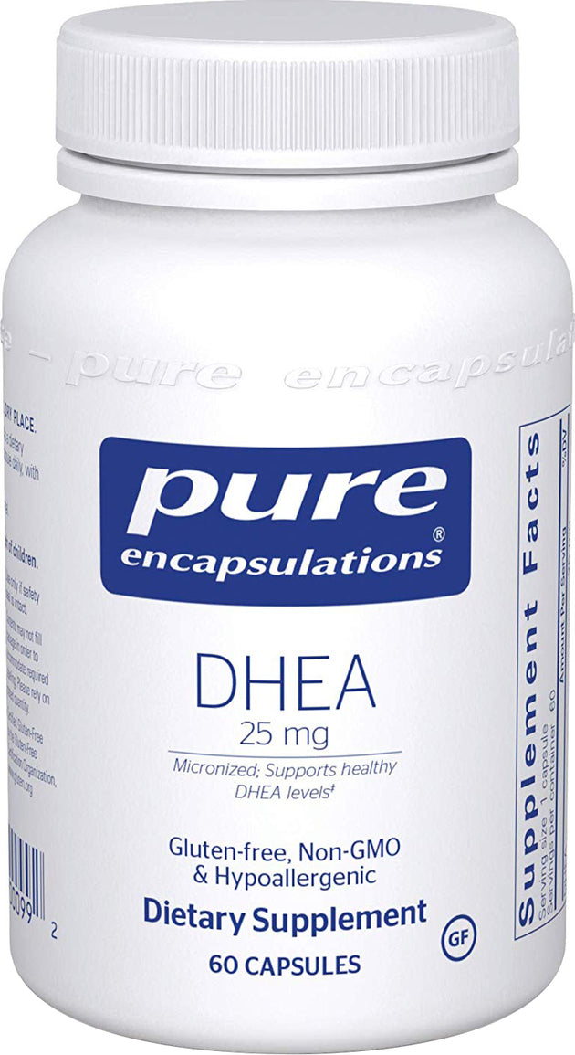 DHEA (Dehydroepiandrosterone) 25 mg, 60 Capsules , Brand_Pure Encapsulations Form_Capsules Not Emersons Potency_25 mg Size_60 Caps