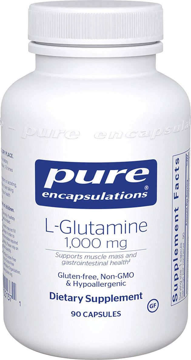 l-Glutamine 1000 mg, 90 Capsules , Brand_Pure Encapsulations Form_Capsules Not Emersons Potency_1000 mg Size_90 Caps