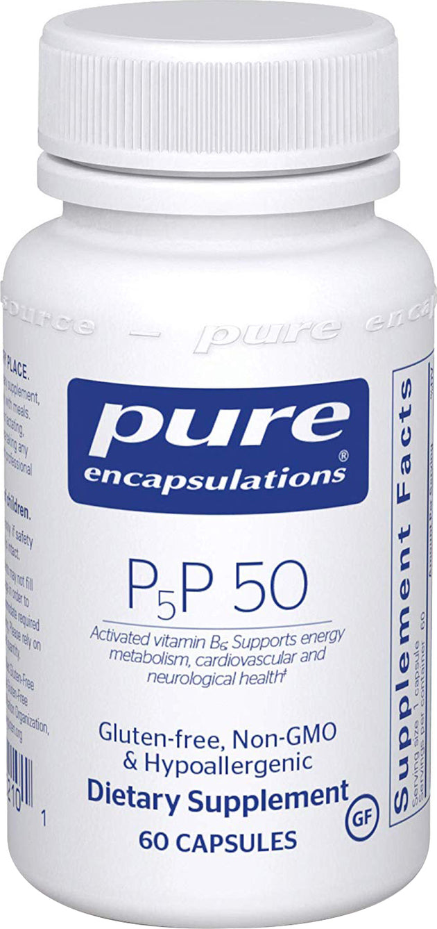P5P 50 (activated vitamin B6), 60 Capsules , Brand_Pure Encapsulations Form_Capsules Not Emersons Size_60 Caps
