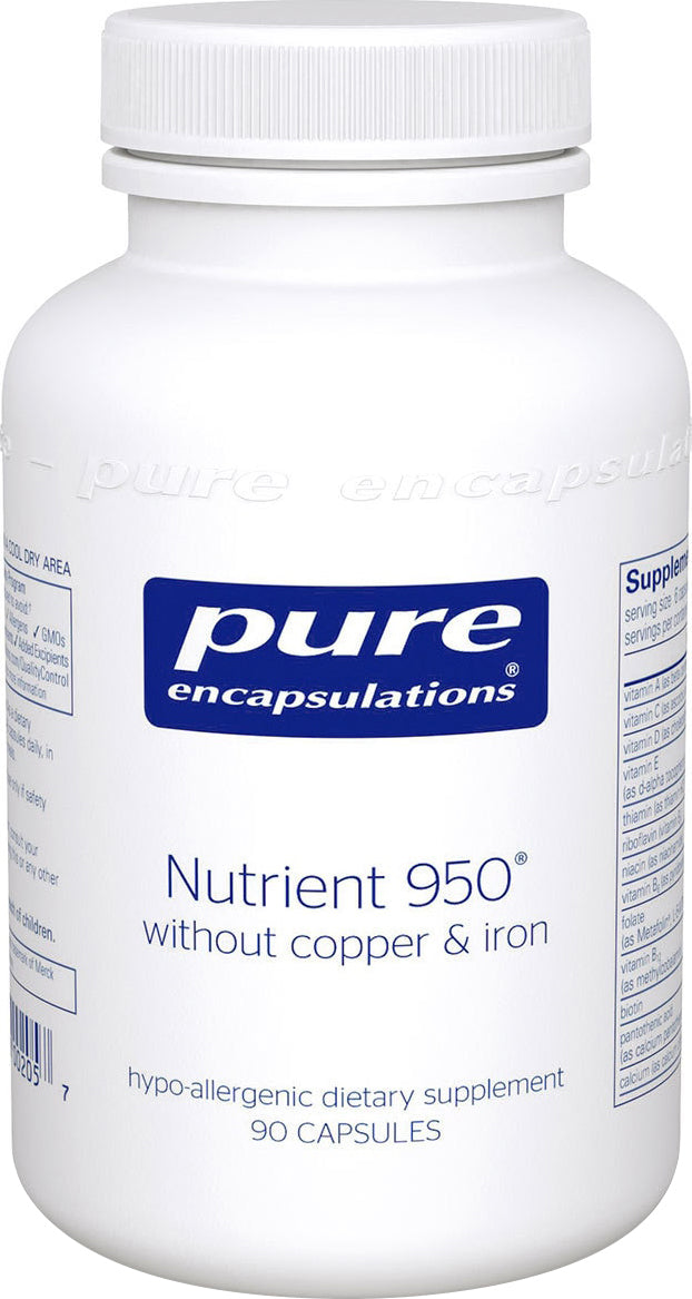 Nutrient 950® without Copper & Iron, 90 Capsules , Brand_Pure Encapsulations Form_Capsules Not Emersons Size_90 Caps