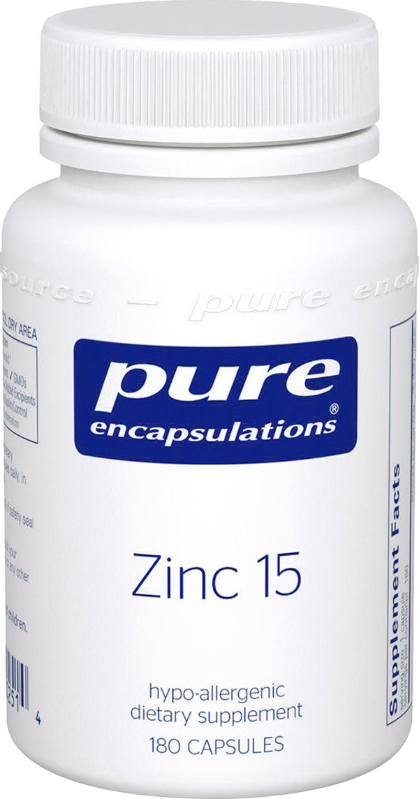 Zinc 15, 180 Capsules , Brand_Pure Encapsulations Form_Capsules Not Emersons Size_180 Caps
