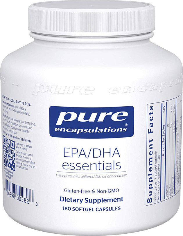EPA/DHA essentials, 180 Softgel Capsules , Brand_Pure Encapsulations Form_Softgel Capsules Not Emersons Size_180 Softgels