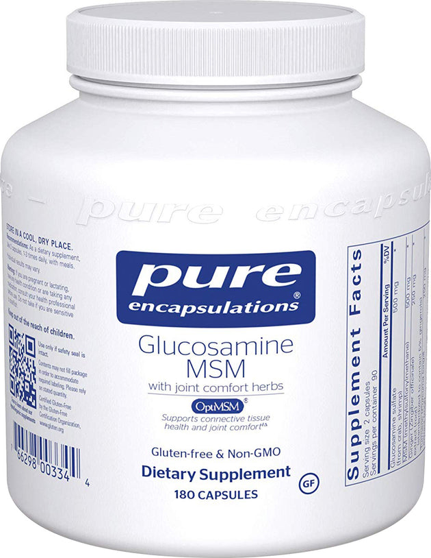 Glucosamine/MSM with joint comfort herbs‡, 180 Capsules , Brand_Pure Encapsulations Form_Capsules Not Emersons Size_180 Caps