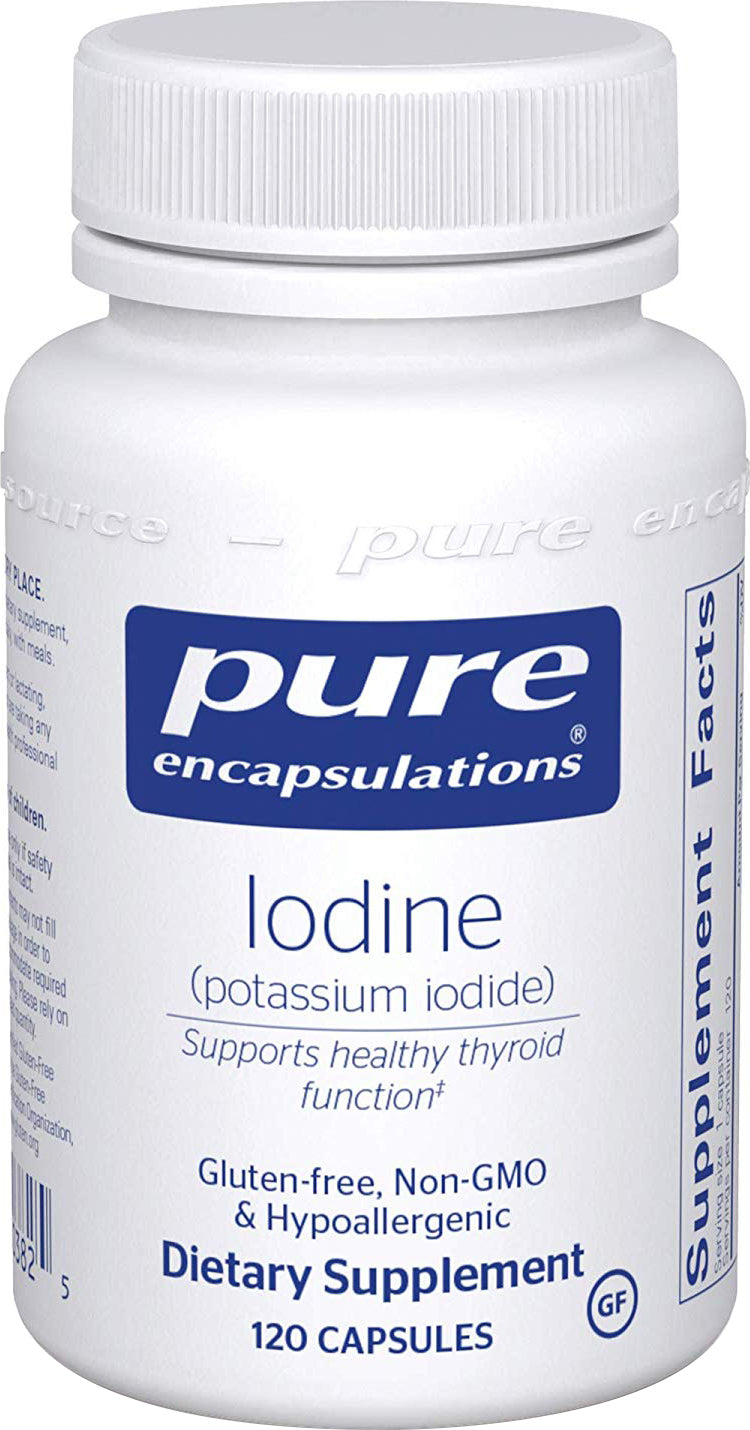 Iodine (potassium iodide), 120 Capsules , Brand_Pure Encapsulations caps Form_Capsules Not Emersons Size_120 Caps