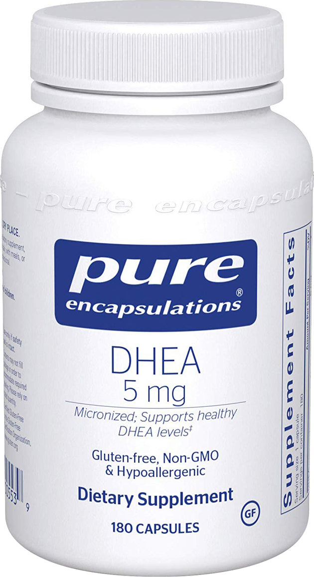 DHEA (Dehydroepiandrosterone) 5 mg, 180 Capsules , Brand_Pure Encapsulations Form_Capsules Not Emersons Potency_5 mg Size_180 Caps