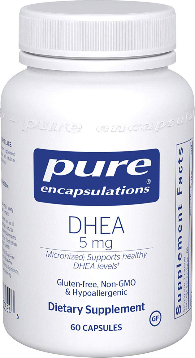 DHEA (Dehydroepiandrosterone) 5 mg, 60 Capsules , Brand_Pure Encapsulations Form_Capsules Not Emersons Potency_5 mg Size_60 Caps