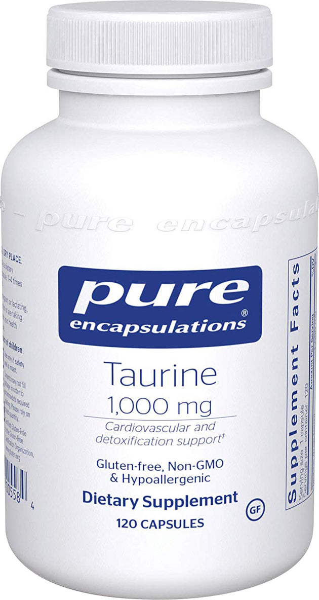 Taurine 1,000 mg, 120 Capsules , Brand_Pure Encapsulations Form_Capsules Not Emersons Potency_1000 mg Size_120 Caps