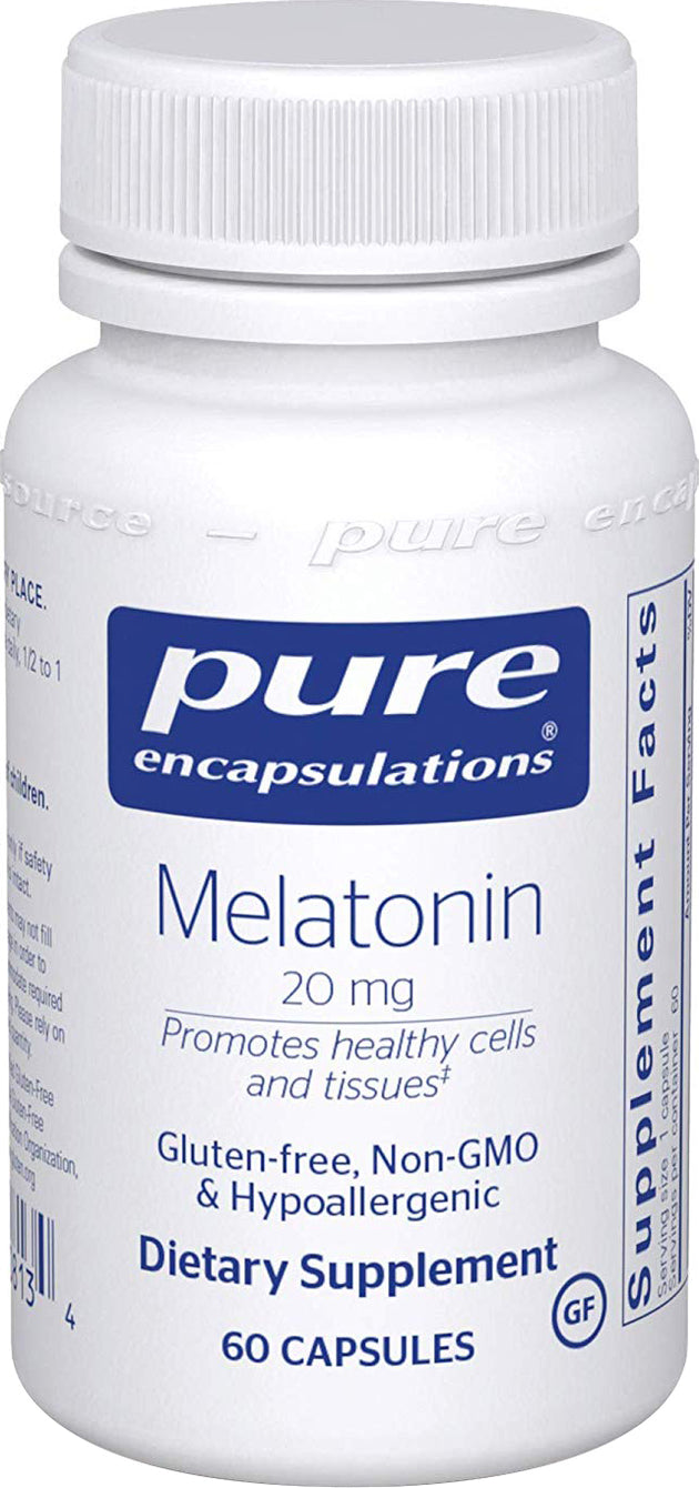 Melatonin 20 mg, 60 Capsules , Brand_Pure Encapsulations Form_Capsules Not Emersons Potency_20 mg Size_60 Caps