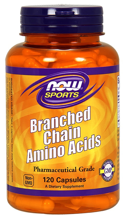 Branched Chain Amino Acids, 120 Capsules , Brand_NOW Foods Form_Capsules Size_120 Caps