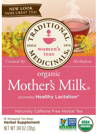Organic Mother's Milk® promotes Healthy Lactation, 0.99 Oz (28 g) - 16 Tea Bags , Brand_Traditional Medicinals Teas Form_Tea Bags Size_16 Count