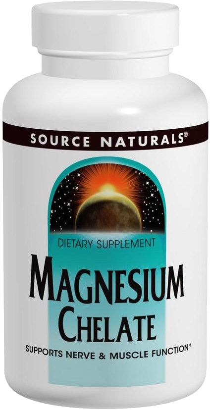 Magnesium Chelate 100 mg, 100 Tablets , Brand_Source Naturals Potency_100 mg Size_100 Tabs