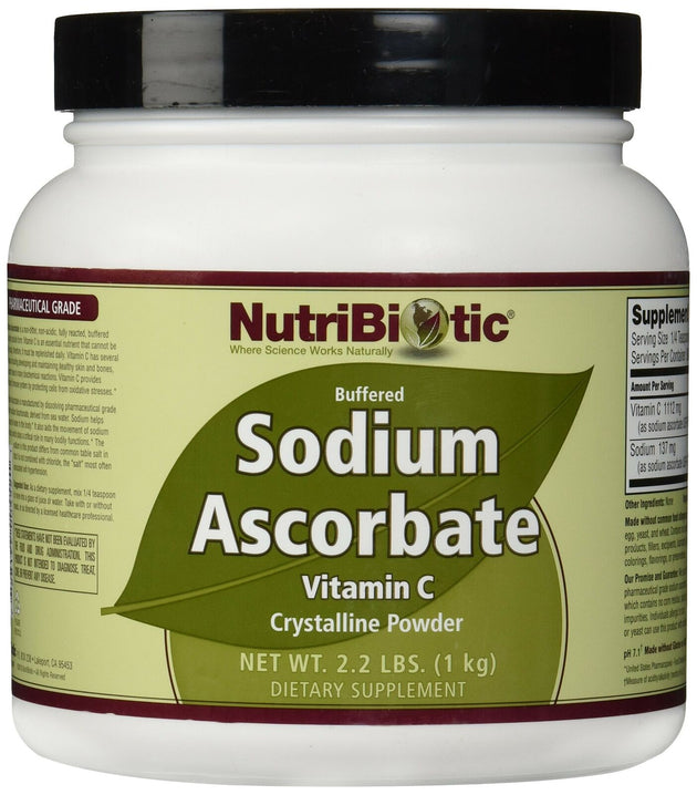 Buffered Sodium Ascorbate Vitamin C Crystalline Powder, 2.2 Lb (1000 g) Powder , Brand_Nutribiotic Form_Powder Size_16 Oz
