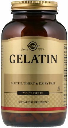 Gelatin, 250 Capsules , Brand_Solgar Form_Capsules Size_250 Caps