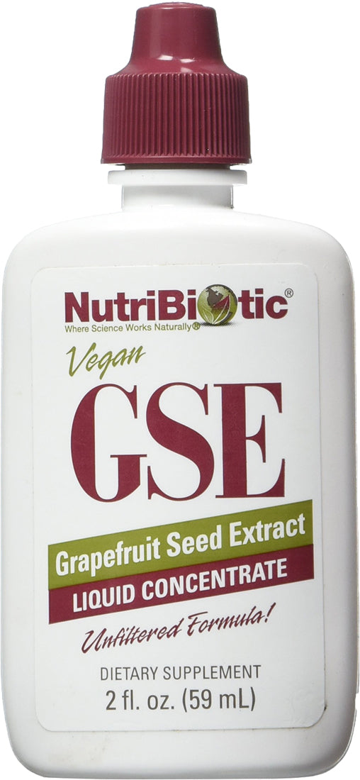 Vegan GSE Grapefruit Seed Extract Liquid Concentrate, 4 Fl Oz (118 mL) Liquid , Brand_Nutribiotic Form_Liquid Size_2 Fl Oz
