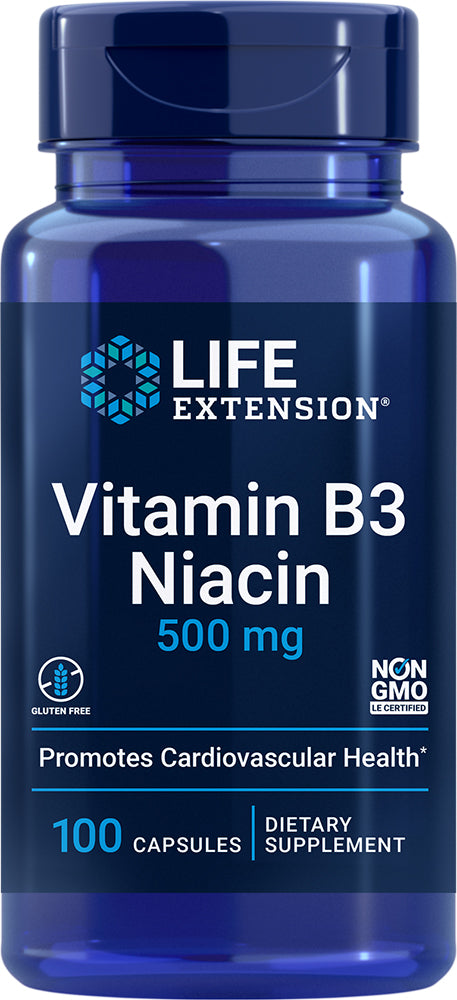 Vitamin B3 Niacin, 100 Capsules ,
